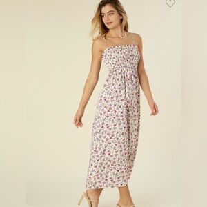 NWOT Floral Smocked Cami Maxi Dress